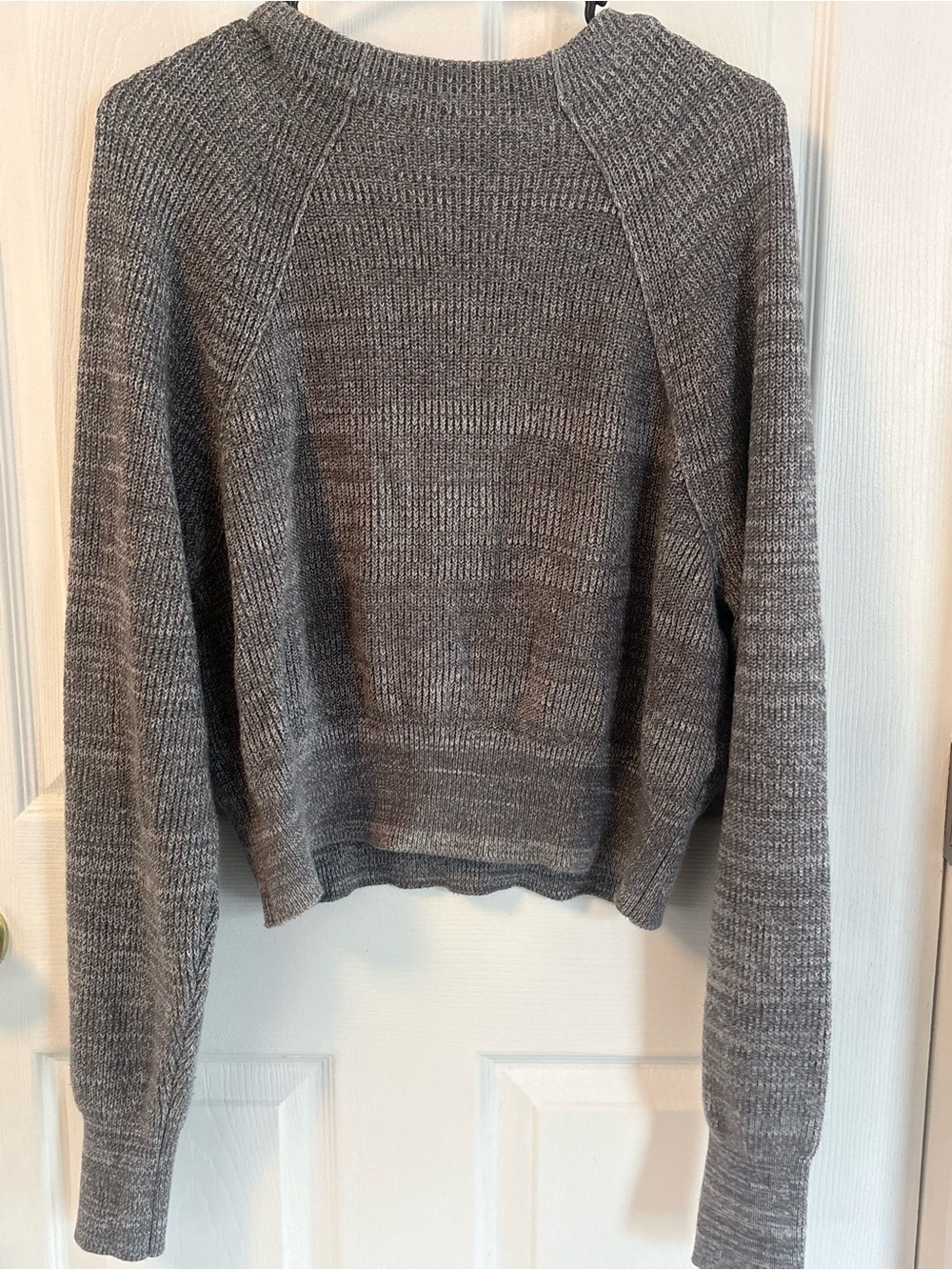 Free People Gray Marled Knit Sweater Women’s Size S Long Sleeve Cozy Casual